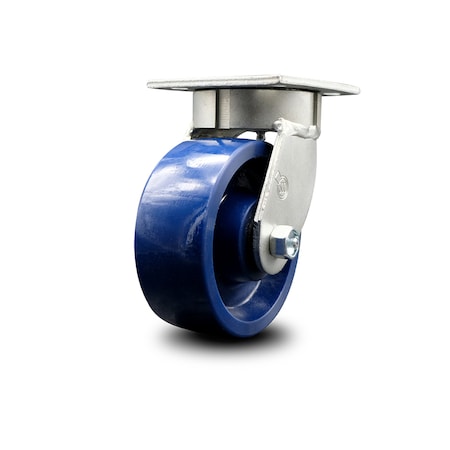 Service Caster 5 Inch Kingpinless Solid Poly Wheel Swivel Top Plate Caster SCC-KP30S520-SPUR